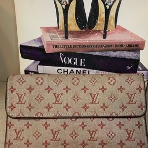 LV Mini Lin Burgundy long wallet